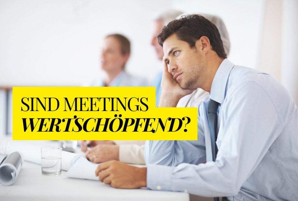 ein gelangweilter Mensch in einem Meeting